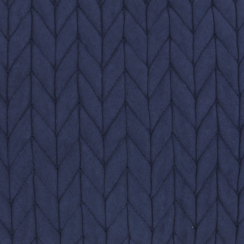 Navy Blue Chunky Braid Lumbar Pillow